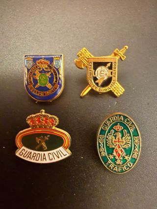 Lote de pines Guardia Civil y Policía