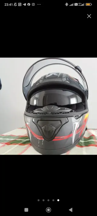 Casco de moto integral diseño dragón