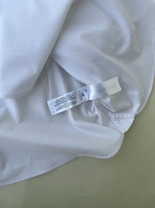 Sacoor Brothers White Shirt Striped Dublin Collar