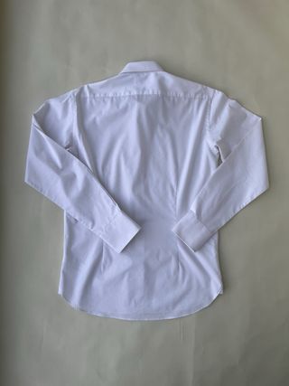 Sacoor Brothers White Shirt Striped Dublin Collar