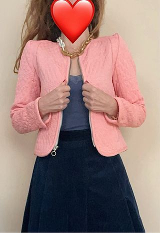 Chaqueta Stradivarius rosa Talla S