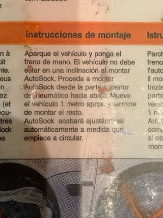 Cadenas Autosock textiles talla 62