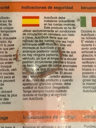 Cadenas Autosock textiles talla 62