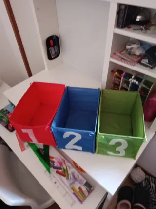 Cestos de tela para almacenaje (3 unidades)