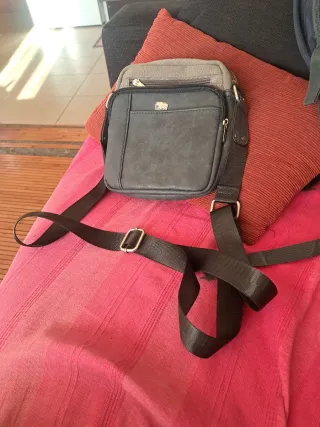 Bandolera Negra y Gris