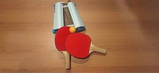 Juego de ping pong con red y pelotas