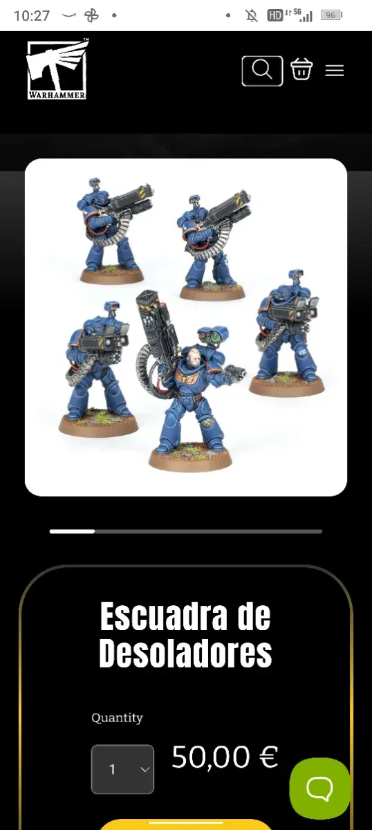 Escuadra de Desoladores Warhammer