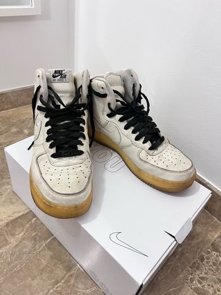 Botas Nike Air Force 1 Blancas y Marrones