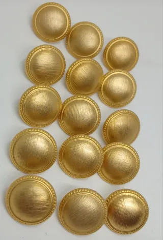 Set 15 Bottoni  pulsanti Vintage Dorati Haute Cout