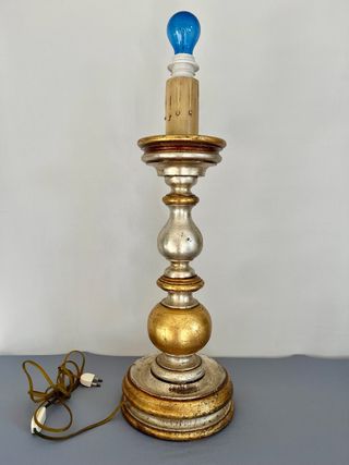 Lampadario Candelabro Legno Francia '800