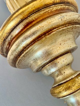 Lampadario Candelabro Legno Francia '800