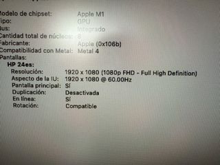 Mac Mini M1 + Pantalla, Teclado y Ratón