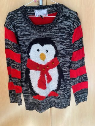 Jersey Navidad Pingüino Talla M