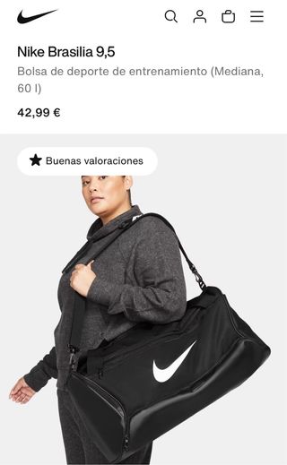Bolsa Deporte Nike Brasilia 60L Negra