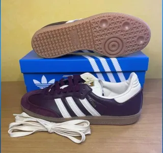 Adidas Samba OG Maroon Gold Metallic talla 37.5