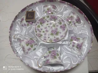 Set tazzine da caffè con decoro floreale