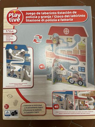 Juego Laberinto Granja / policía de madera