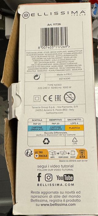 Bellissima MY PRO GH18 1100 5in1 modellatore aria