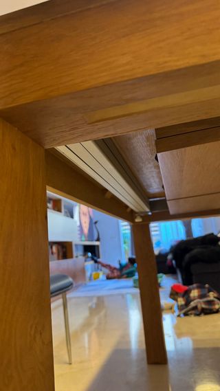 Mesa de comedor extensible de madera