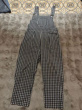 Peto SHEIN cuadros vichy blanco y negro – Ta