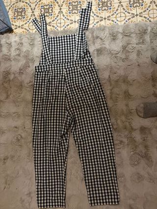 Peto SHEIN cuadros vichy blanco y negro – Ta