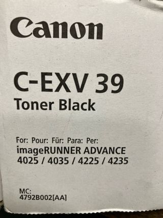 Tóner Canon C-EXV 53 / C-EXV 39 Negro 50€ cada uno