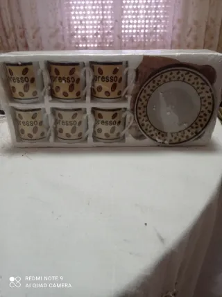 Set 6 tazzine caffè espresso con piattino
