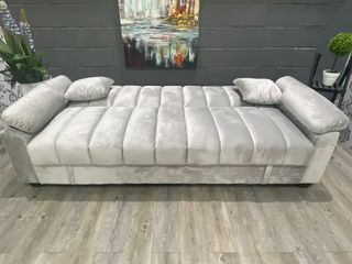 Sofá Cama Gris con Arcón