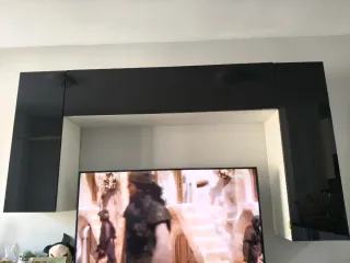 Mueble salón negro y blanco