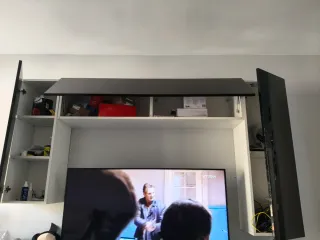 Mueble salón negro y blanco