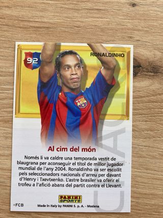 Cromo Ronaldinho Megacracks Panini 2004-05