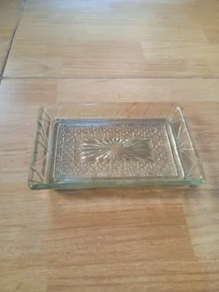 Cenicero de cristal vintage