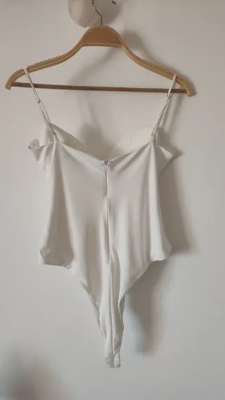Body Zara Blanco Tirantes Drapeado