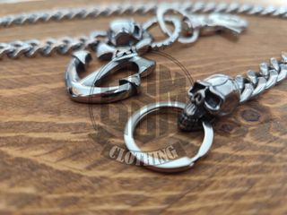 Catena portafoglio con ancora/croce