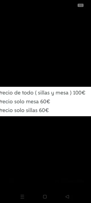 Mesa de comedor extensible al doble y 4 sillas