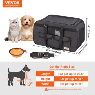 VEVOR Transportín Mascotas con Ruedas