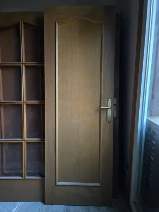 Puertas de madera con cristal