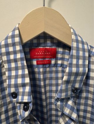 Camisa Conbipel cuadros azul