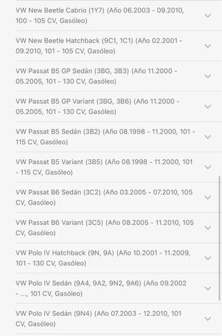 Árbol de levas VAG 1.9 TDI vw seat skoda audi