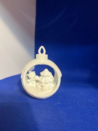 Palla di Natale 3D Orsetto e Albero