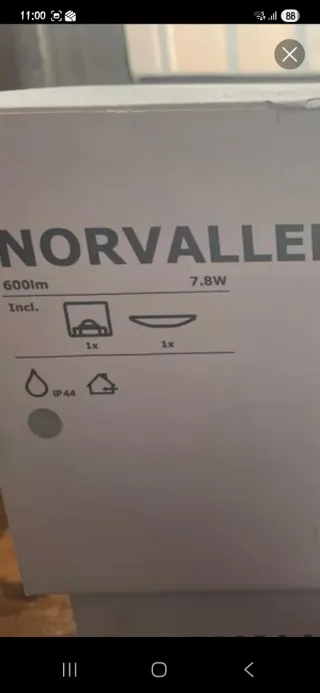 Aplique pared Ikea Norvallen blanco