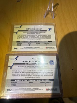 Lote 2 Cartas Fútbol Bundesliga Numeradas /299