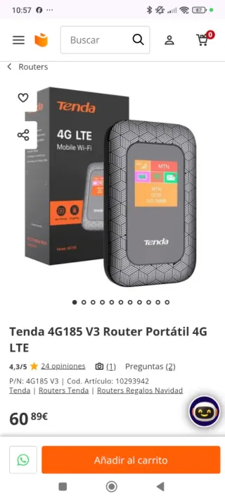 Router Tenda 4G Portátil