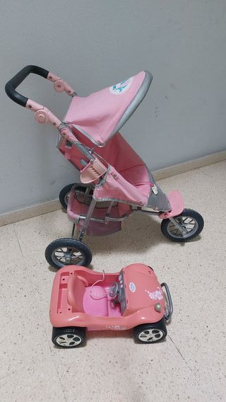 Cochecito rosa para muñecas Baby Born