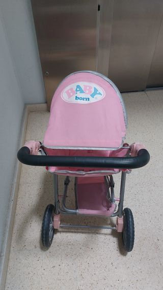 Cochecito rosa para muñecas Baby Born
