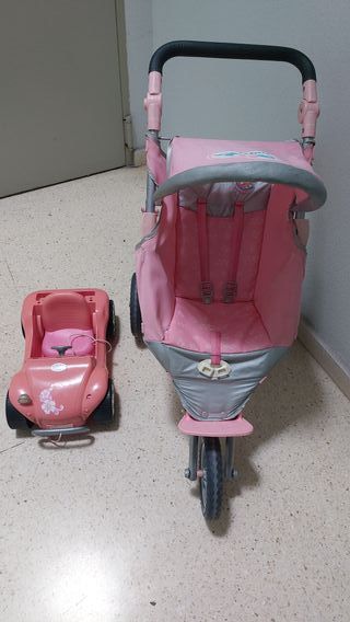 Cochecito rosa para muñecas Baby Born