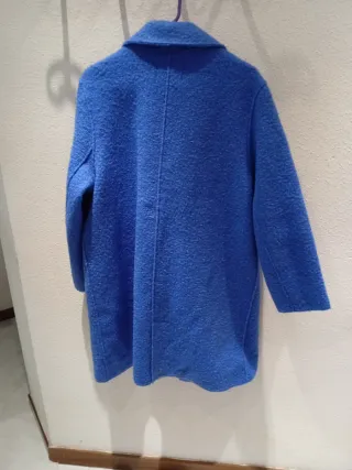 Abrigo oversize de paño azul