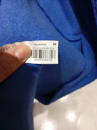 Abrigo oversize de paño azul