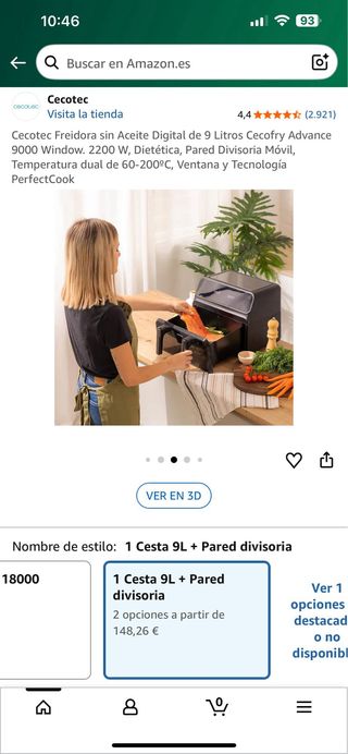 Cecotec Freidora Digital 9L Cecofry Advance 9000