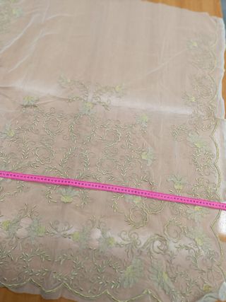 Delantal Fallera RECORTAR Tul Bordado Oro